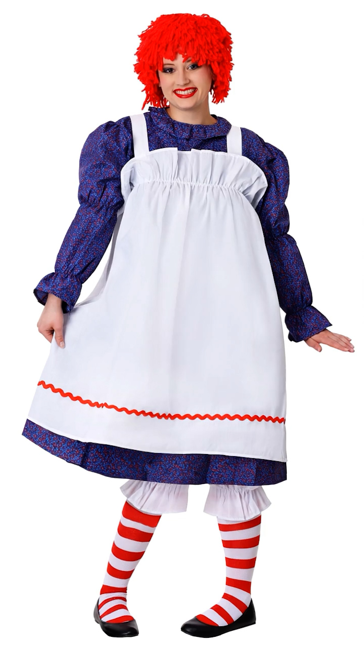 FUN1613PL Ai Plus Size Fairytale Rag Doll Costume